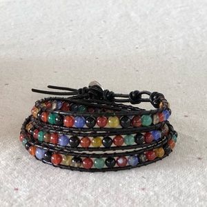 Handmade beads bracelet 4mm gemstone